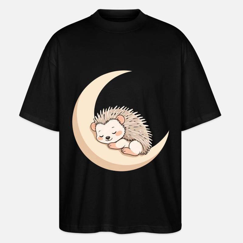 Mondschlaf Igel - Stanley/Stella Oversized Unisex Bio T-Shirt Blaster 2.0 - Schwarz