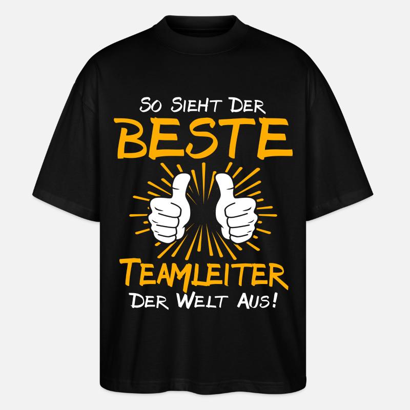 Teamleiter Geschenkidee - Stanley/Stella Oversized Unisex Bio T-Shirt Blaster 2.0 - Schwarz