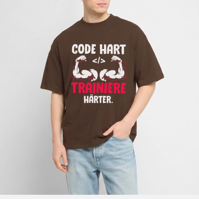 Codeur CODE ENTRAÎNEZ-VOUS PLUS FORT Drôle T-shirt bio Blaster 2.0 coupe oversize Stanley/Stella Unisexe