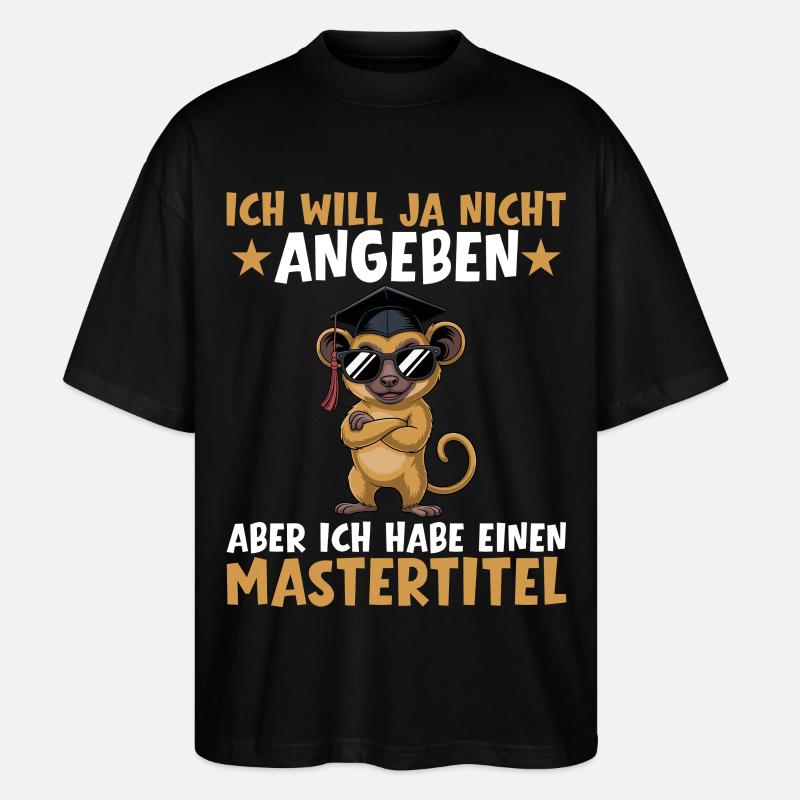Master's degree passed Master's examination - Stanley/Stella Oversized Unisex Organic T-shirt Blaster 2.0 - black