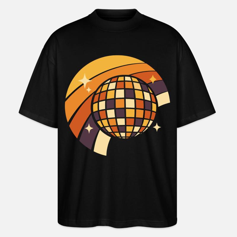 Discokugel Retro Party 80er Geschenk - Stanley/Stella Oversized Unisex Bio T-Shirt Blaster 2.0 - Schwarz
