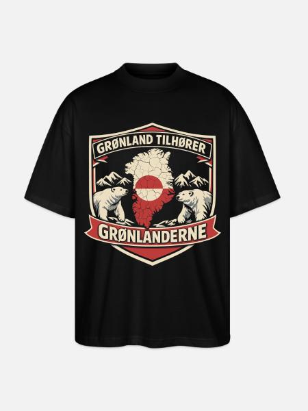 Greenland Self-Determination International Law Statement - Stanley/Stella Oversized Unisex Organic T-shirt Blaster 2.0 - black