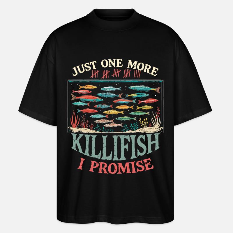 Zahnkarpfen Killfisch Zahnkärpflinge - Stanley/Stella Oversized Unisex Bio T-Shirt Blaster 2.0 - Schwarz
