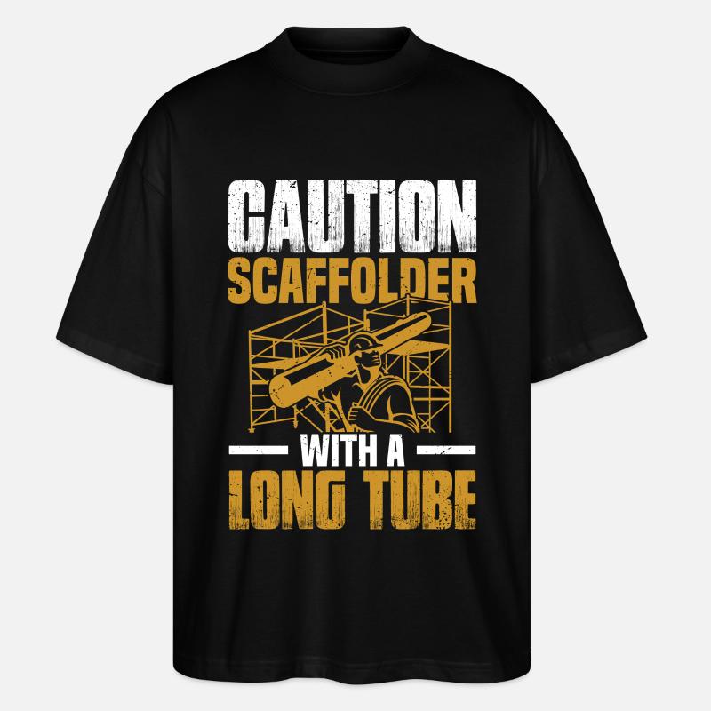  Scaffold Installer Builder Worker Construction - Stanley/Stella Oversized Unisex Organic T-shirt Blaster 2.0 - black