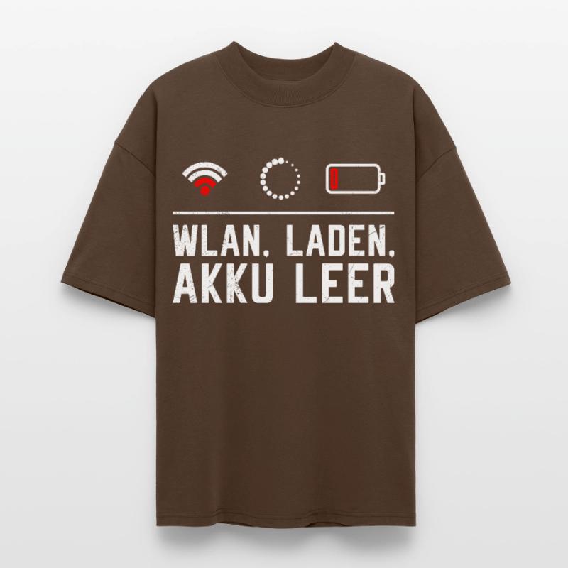 Coder WiFi. LOADING. BATTERY EMPTY FUNNY Stanley/Stella Oversized Unisex Organic T-shirt Blaster 2.0