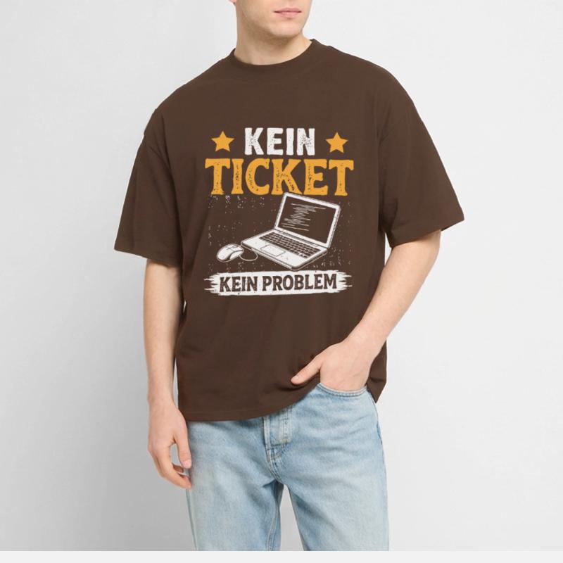Nerd Computer NO TICKET NO PROBLEM FUNNY Stanley/Stella Oversized Unisex Organic T-shirt Blaster 2.0