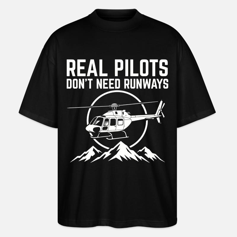 Pilote d’hélicoptère Pilote d’hélicoptère - T-shirt bio Blaster 2.0 coupe oversize Stanley/Stella Unisexe - noir
