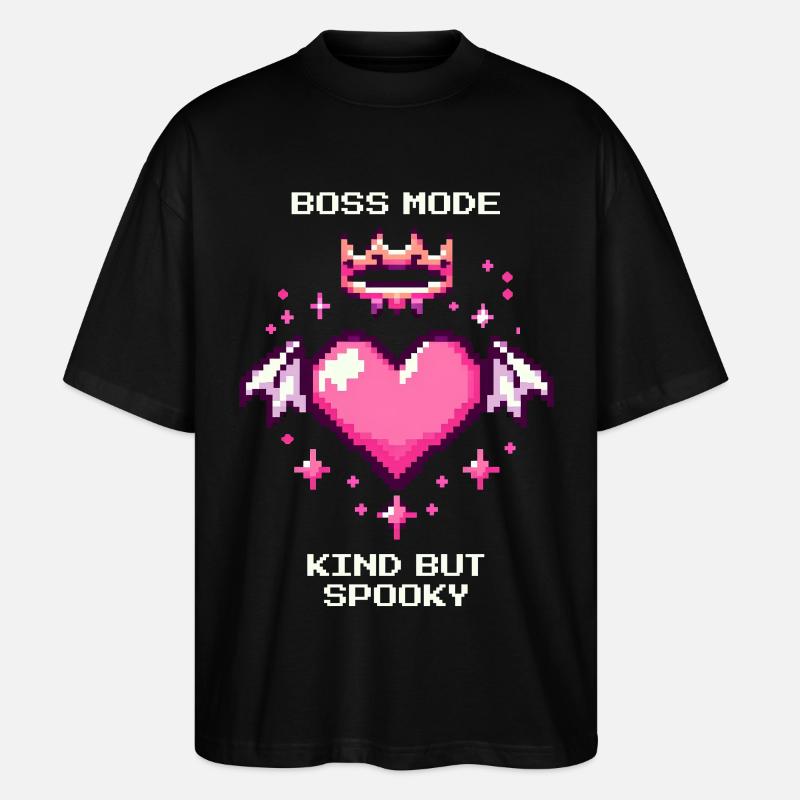 Gentle & Spooky | Soft Goth - Stanley/Stella Oversized Unisex Organic T-shirt Blaster 2.0 - black