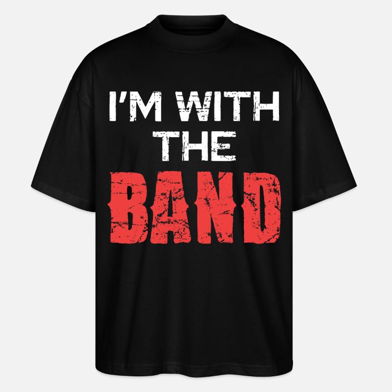 Ich bin bei der Band - Stanley/Stella Oversized Unisex Bio T-Shirt Blaster 2.0 - Schwarz