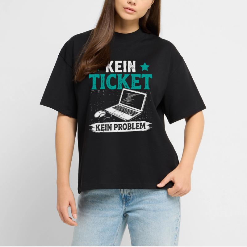 Nerd Computer NO TICKET NO PROBLEM FUNNY Stanley/Stella Oversized Unisex Organic T-shirt Blaster 2.0