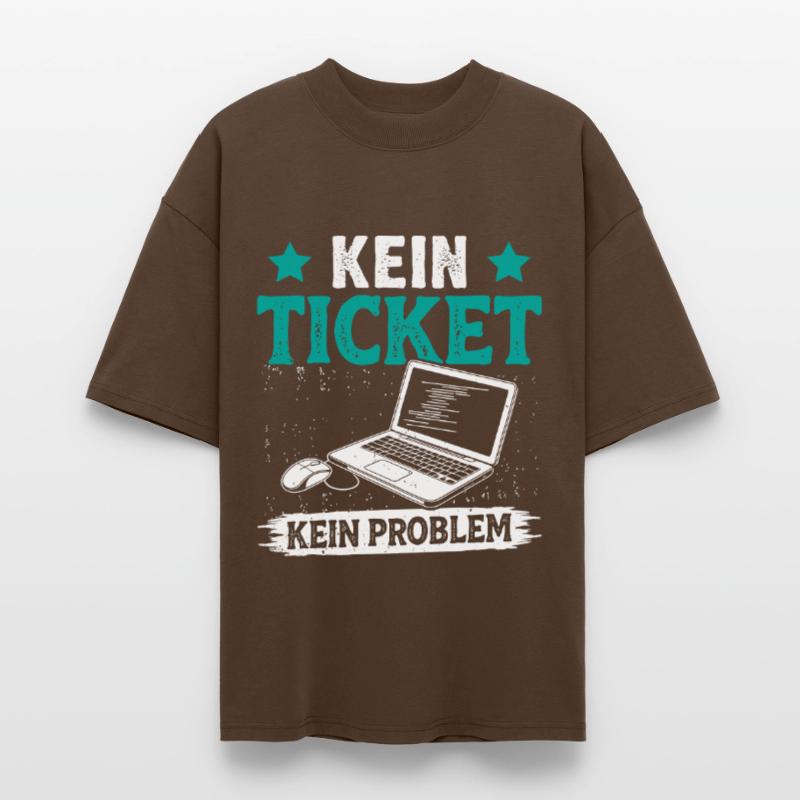 Nerd Computer NO TICKET NO PROBLEM FUNNY Stanley/Stella Oversized Unisex Organic T-shirt Blaster 2.0