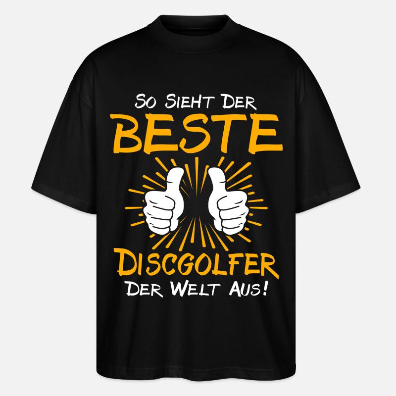 Discgolfer Geschenkidee - Stanley/Stella Oversized Unisex Bio T-Shirt Blaster 2.0 - Schwarz