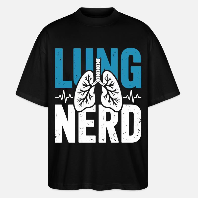 Chemise Lung Nerd Lung Lover - T-shirt bio Blaster 2.0 coupe oversize Stanley/Stella Unisexe - noir