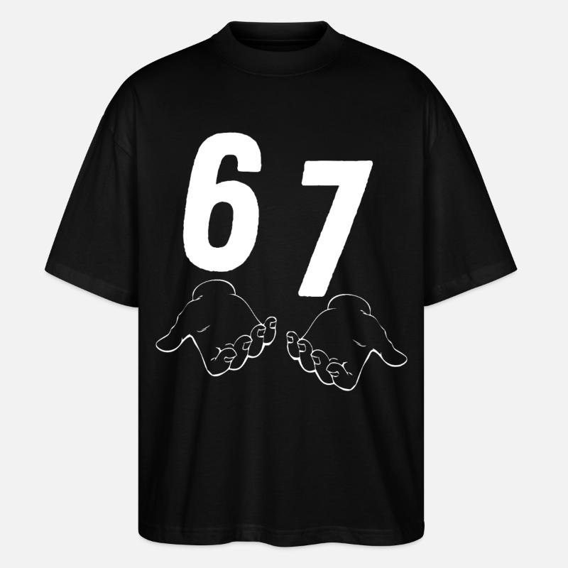 67 Six Seven - Stanley/Stella Oversized Unisex Bio T-Shirt Blaster 2.0 - Schwarz