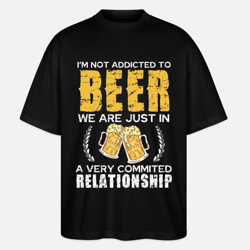 Relation amoureuse de bière Chemise blague - T-shirt bio Blaster 2.0 coupe oversize Stanley/Stella Unisexe - noir