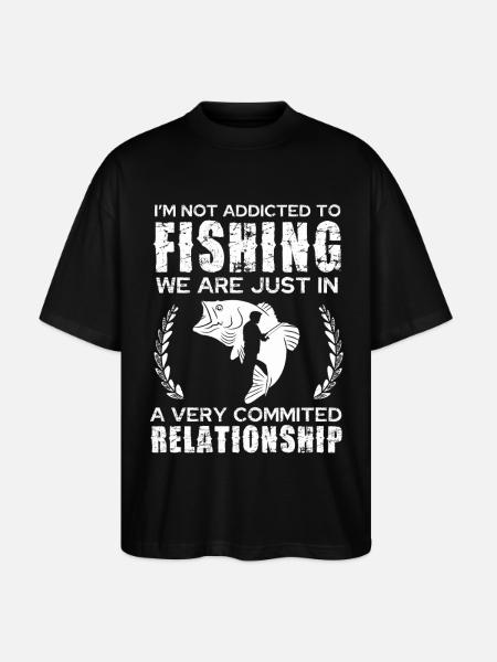 Married to Fishing - Saying - Stanley/Stella Oversized Unisex Organic T-shirt Blaster 2.0 - black