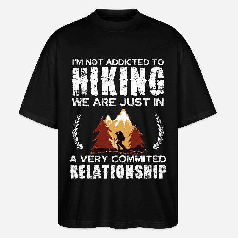 Hiking Commitment Tee Design - Stanley/Stella Oversized Unisex Bio T-Shirt Blaster 2.0 - Schwarz