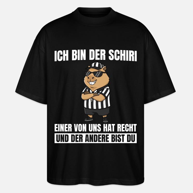 Arbitre Capybara - Arbitre impartial - T-shirt bio Blaster 2.0 coupe oversize Stanley/Stella Unisexe - noir
