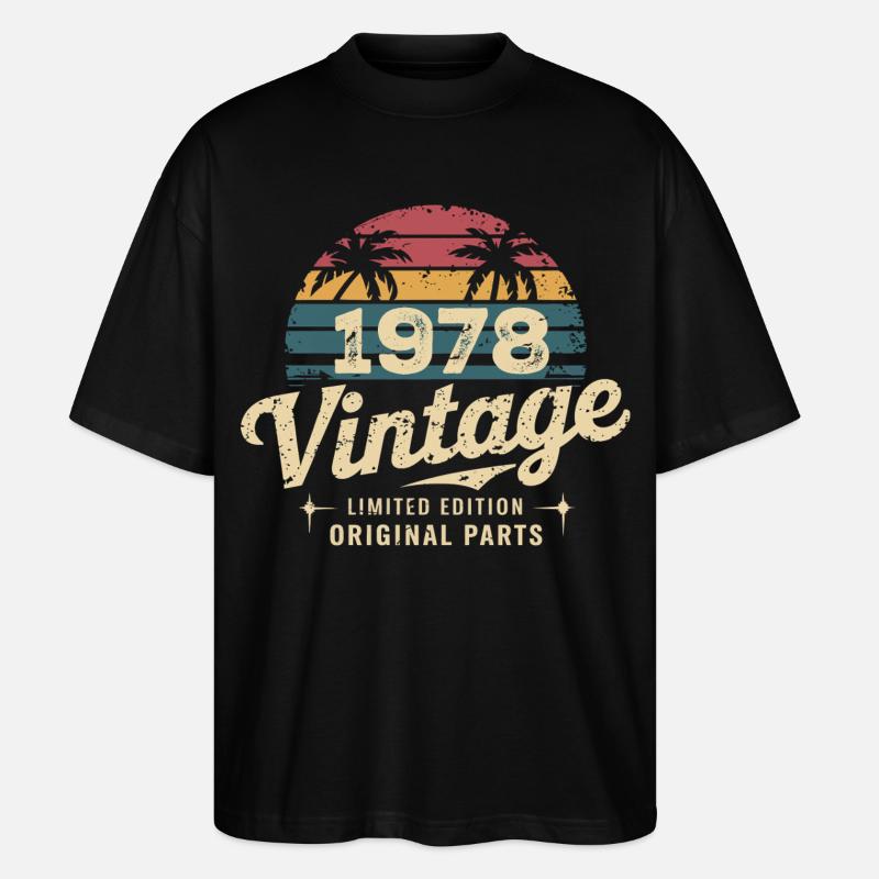 Awesome Since 1978 1978 Birthday Gift - Stanley/Stella Oversized Unisex Organic T-shirt Blaster 2.0 - black
