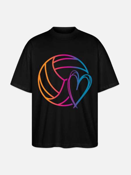 Volleyball Ball - Stanley/Stella Oversized Unisex Organic T-shirt Blaster 2.0 - black