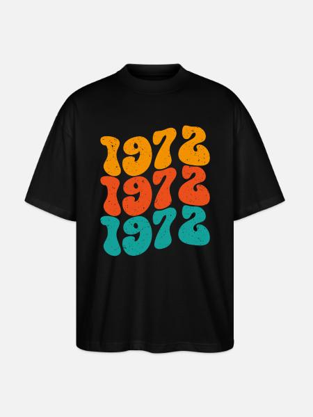Millésime 1972 - T-shirt bio Blaster 2.0 coupe oversize Stanley/Stella Unisexe - noir