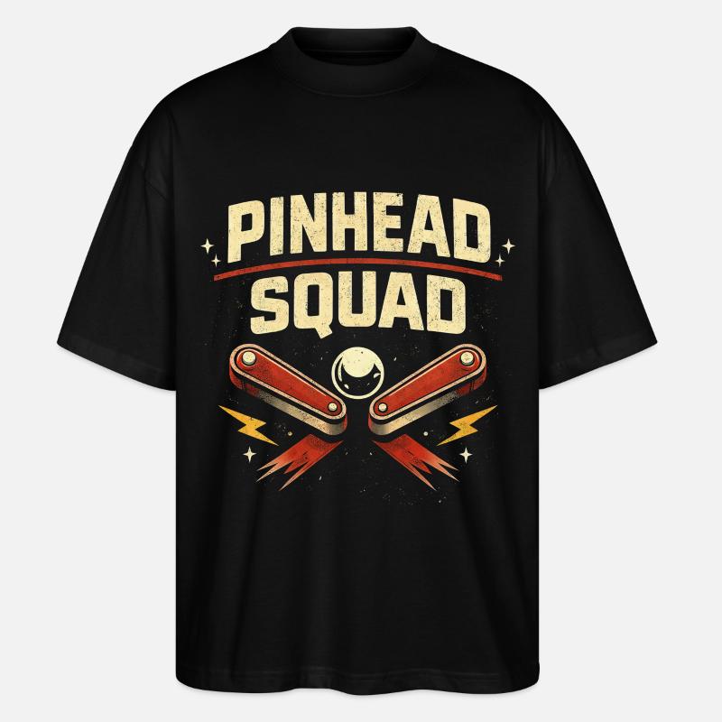 Pinball Squad Flipperspieler - Stanley/Stella Oversized Unisex Bio T-Shirt Blaster 2.0 - Schwarz