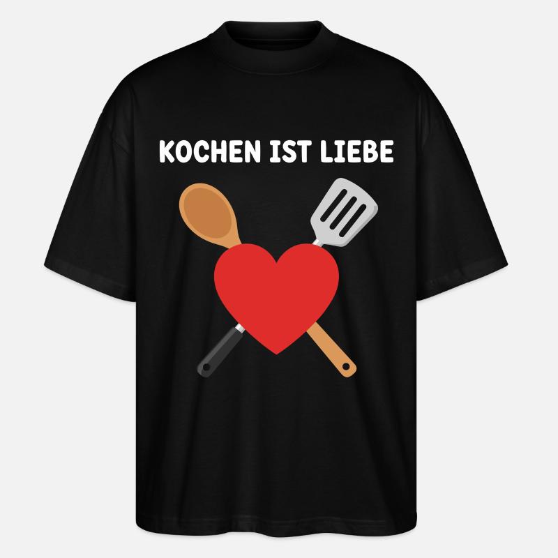 La cuisine, c’est l’amour - T-shirt bio Blaster 2.0 coupe oversize Stanley/Stella Unisexe - noir
