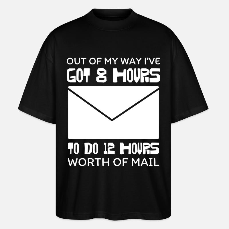 Acht Stunden E Mail Marathon - Stanley/Stella Oversized Unisex Bio T-Shirt Blaster 2.0 - Schwarz