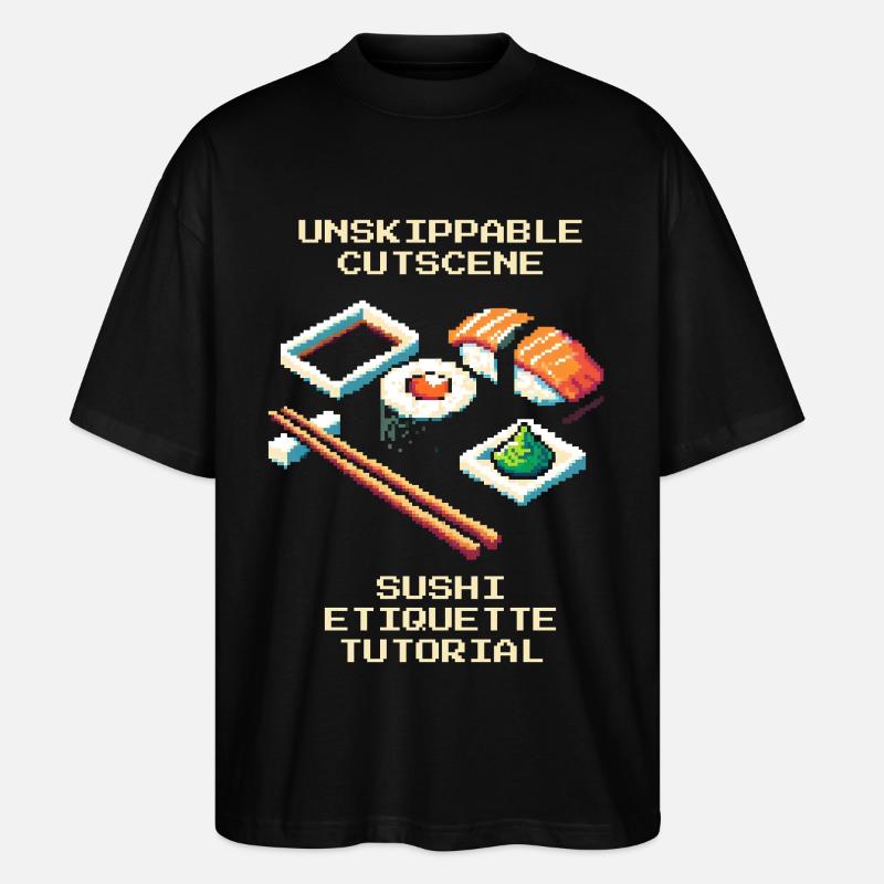 Unskipbare Cutscene | Sushi-Knigge Tutorial - Stanley/Stella Oversized Unisex Bio T-Shirt Blaster 2.0 - Schwarz
