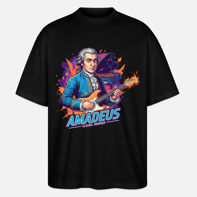 Amadeus Time - Stanley/Stella Oversized Unisex Bio T-Shirt Blaster 2.0 - Schwarz