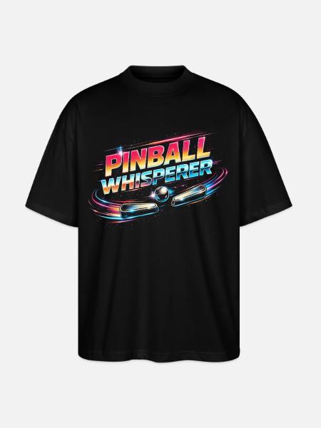 Pinball Whisperer Pinball Player - Stanley/Stella Oversized Unisex Organic T-shirt Blaster 2.0 - black