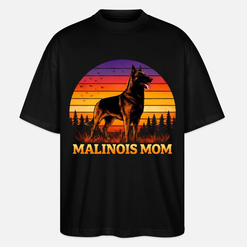 Malinois Mom - Stanley/Stella Oversized Unisex Bio T-Shirt Blaster 2.0 - Schwarz