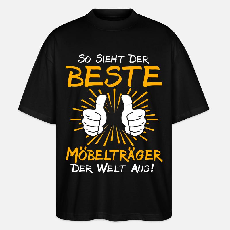 Möbelträger Geschenkidee - Stanley/Stella Oversized Unisex Bio T-Shirt Blaster 2.0 - Schwarz
