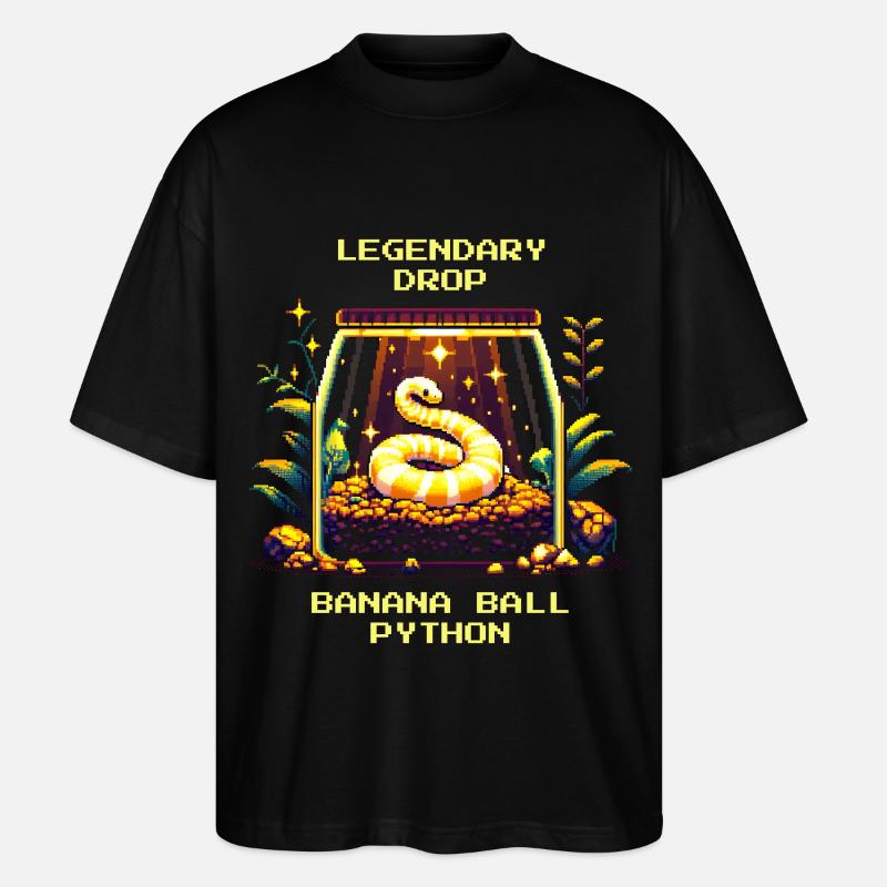 Legendärer Fund: Banana Königspython | Python - Stanley/Stella Oversized Unisex Bio T-Shirt Blaster 2.0 - Schwarz