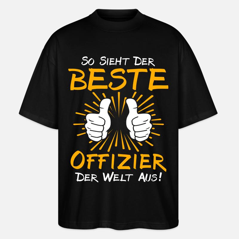 Offizier Geschenkidee - Stanley/Stella Oversized Unisex Bio T-Shirt Blaster 2.0 - Schwarz