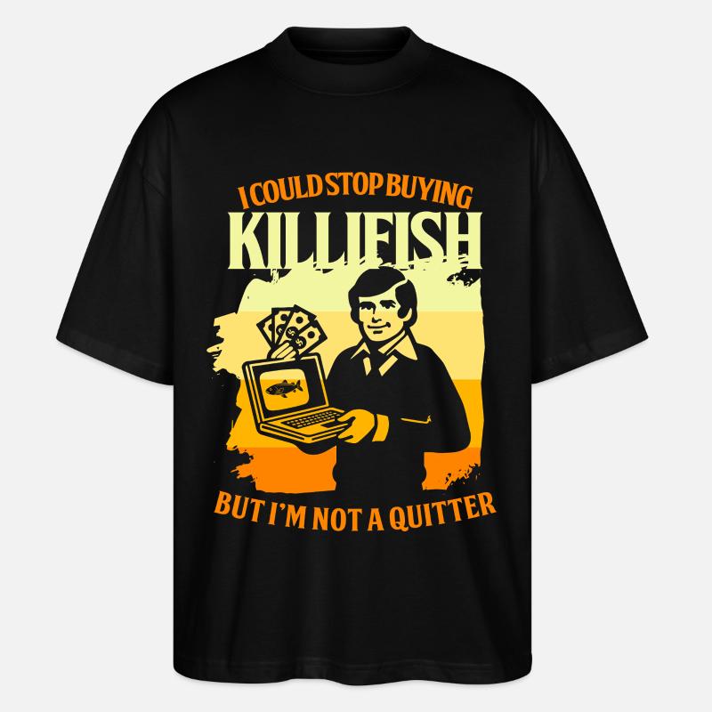 Zahnkarpfen Killfisch Zahnkärpflinge - Stanley/Stella Oversized Unisex Bio T-Shirt Blaster 2.0 - Schwarz