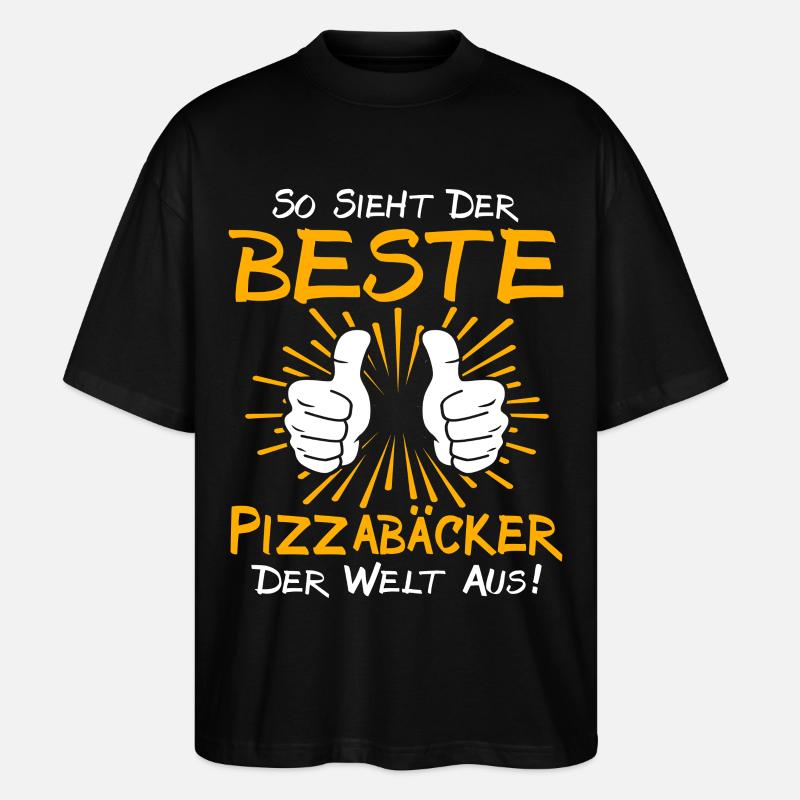 Pizzabäcker Geschenkidee - Stanley/Stella Oversized Unisex Bio T-Shirt Blaster 2.0 - Schwarz