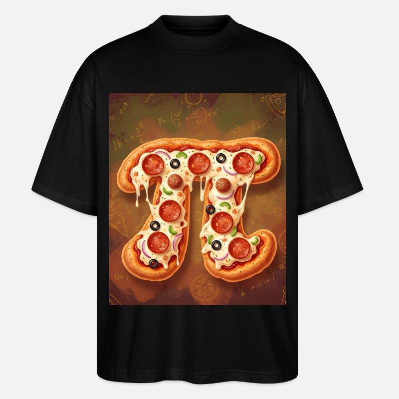 Pi Shape Pizza - Stanley/Stella Oversized Unisex Bio T-Shirt Blaster 2.0 - Schwarz