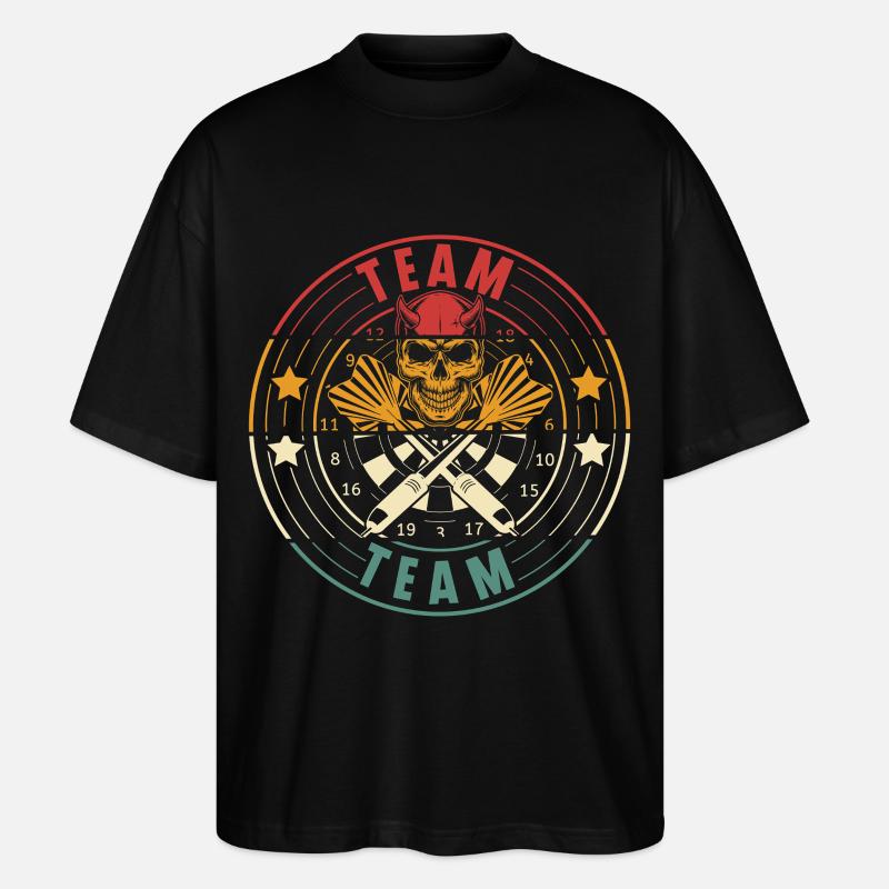 Darts Team - Stanley/Stella Oversized Unisex Bio T-Shirt Blaster 2.0 - Schwarz