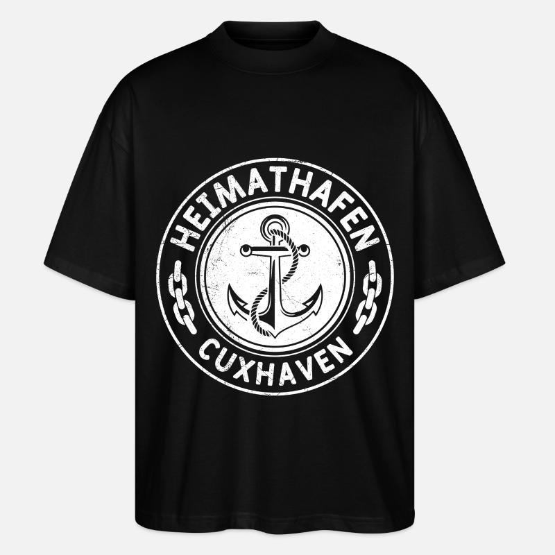Cuxhaven HEIMATHAFEN CUXHAVEN Drôle - T-shirt bio Blaster 2.0 coupe oversize Stanley/Stella Unisexe - noir