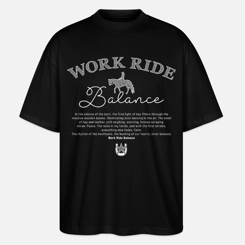 Work Ride Balance - Stanley/Stella Oversized Unisex Bio T-Shirt Blaster 2.0 - Schwarz