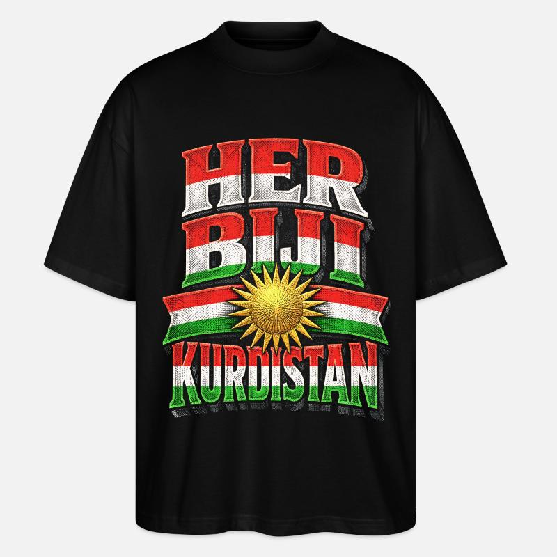 Her Biji Kurdistan Kurde Kurden - Stanley/Stella Oversized Unisex Bio T-Shirt Blaster 2.0 - Schwarz
