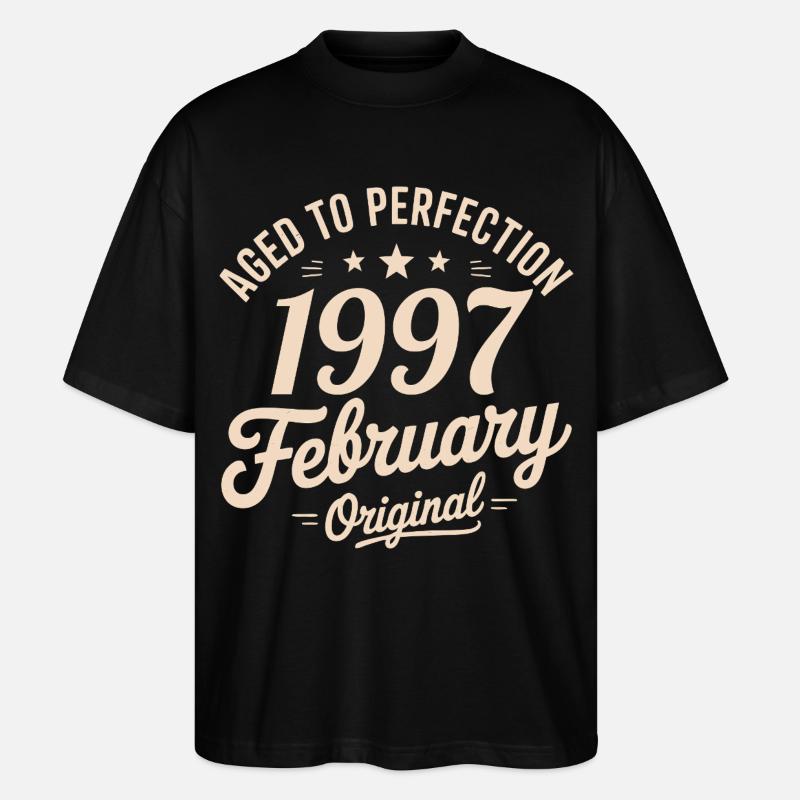 Février 1997 – Februar 1997 - Stanley/Stella Oversized Unisex Bio T-Shirt Blaster 2.0 - Schwarz
