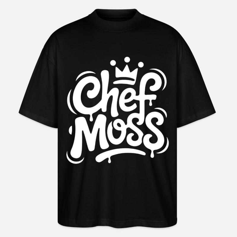 Chef Moss Graffiti Crown - Stanley/Stella Oversized Unisex Organic T-shirt Blaster 2.0 - black