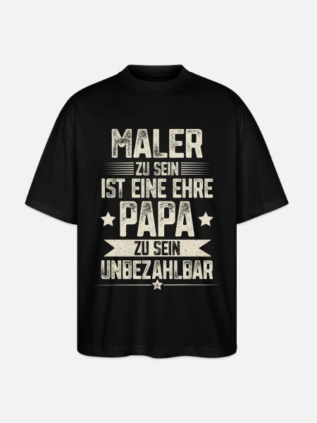 Maler Papa - Stanley/Stella Oversized Unisex Bio T-Shirt Blaster 2.0 - Schwarz