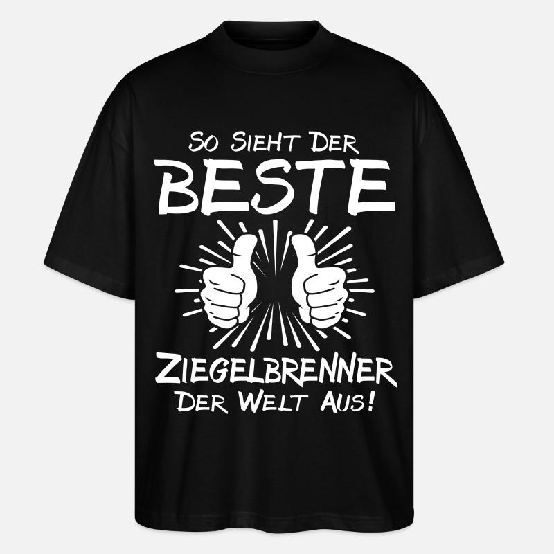 Bester Ziegelbrenner - Stanley/Stella Oversized Unisex Bio T-Shirt Blaster 2.0 - Schwarz