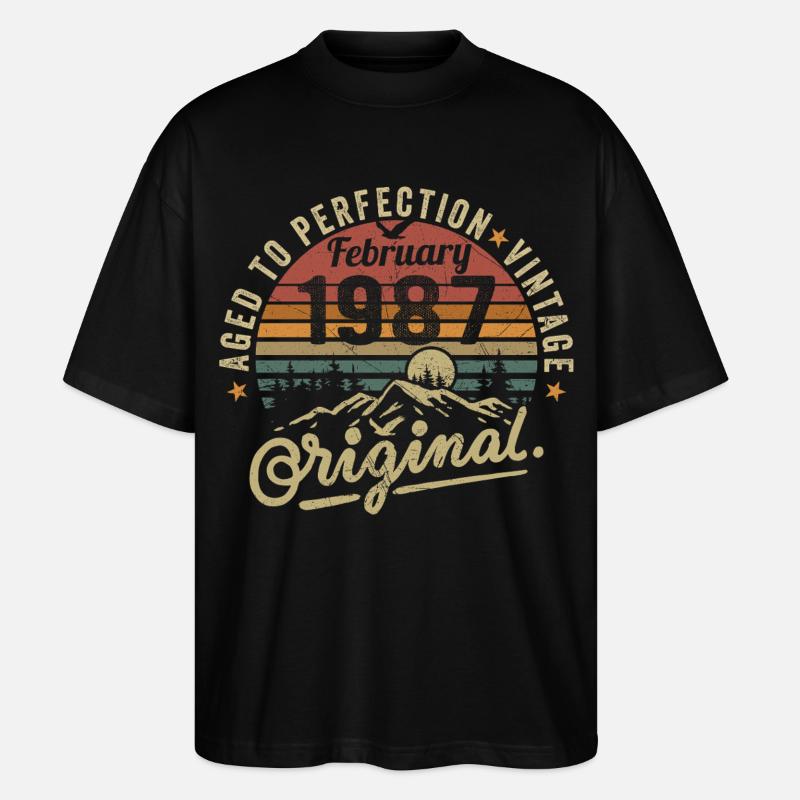 Februar 1987 - Stanley/Stella Oversized Unisex Bio T-Shirt Blaster 2.0 - Schwarz