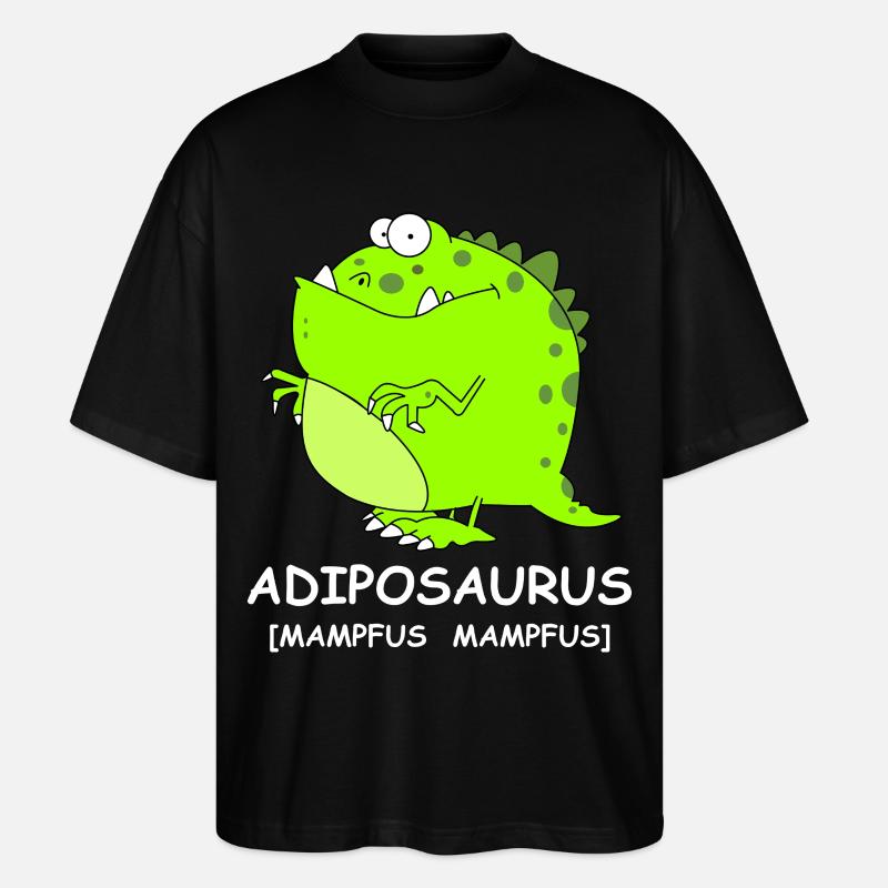 Adiposaursus Dino-Comic - Stanley/Stella Oversized Unisex Bio T-Shirt Blaster 2.0 - Schwarz