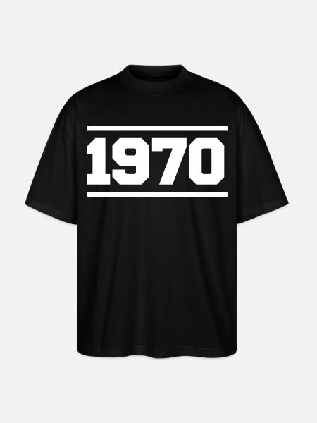 1970 - T-shirt bio Blaster 2.0 coupe oversize Stanley/Stella Unisexe - noir