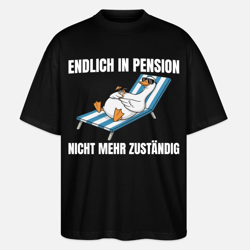 Pensionär Gans - Pension non responsable - T-shirt bio Blaster 2.0 coupe oversize Stanley/Stella Unisexe - noir